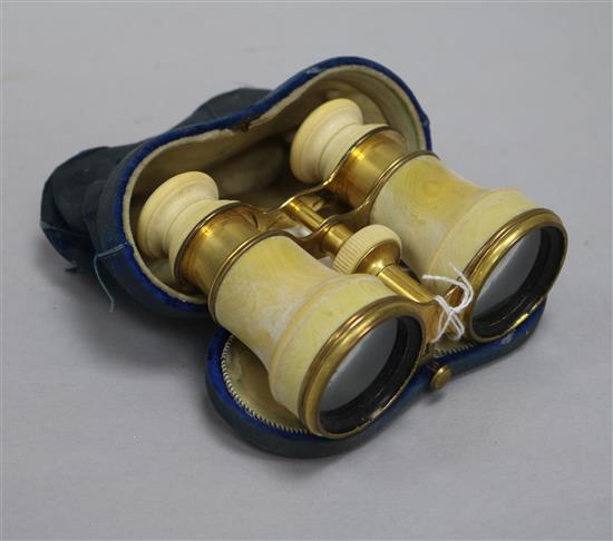 A pair of ivory opera glasses